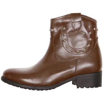 Boots cuir HELSTON'S modèle TEXAS marron